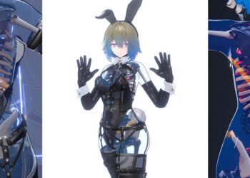 3D-художник создал потрясающий аватар с прозрачным телом и светящимся киберскелетом для VRChat