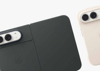 Фирменный чехол для iPhone Duo закрывает внешний экран